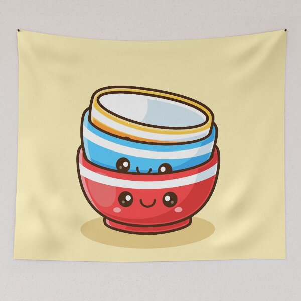 Item preview, Cute Stacking Bowls – Cartoon Vector Icon Illustration (Food & Object Theme) designed and sold by hjian8219.