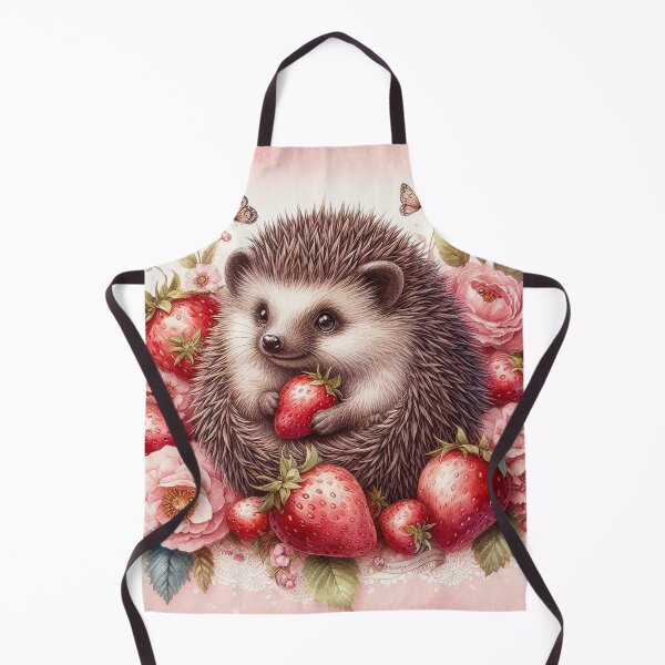 Item preview, Adorable Whimsical Hedgehog Holding A Strawberry designed and sold by Nicole-Cherie.