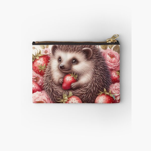 Item preview, Adorable Whimsical Hedgehog Holding A Strawberry designed and sold by Nicole-Cherie.