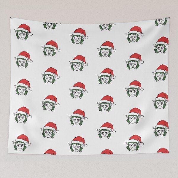 Item preview, Grumpy Christmas Elf | Tired Santa Helper Sticker & T-Shirt designed and sold by kinany00.