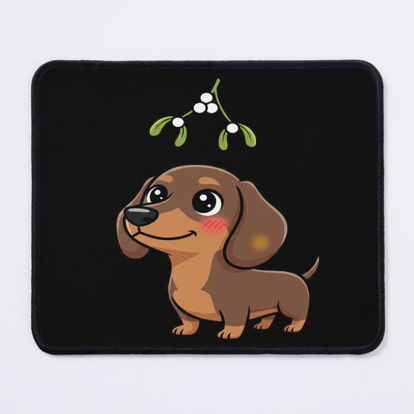 Item preview, Adorable dachshund standing under mistletoe designed and sold by KLSproduct.
