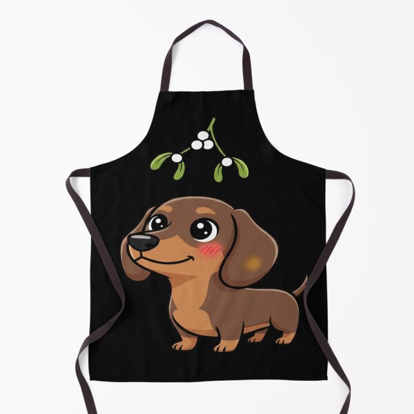 Item preview, Adorable dachshund standing under mistletoe designed and sold by KLSproduct.