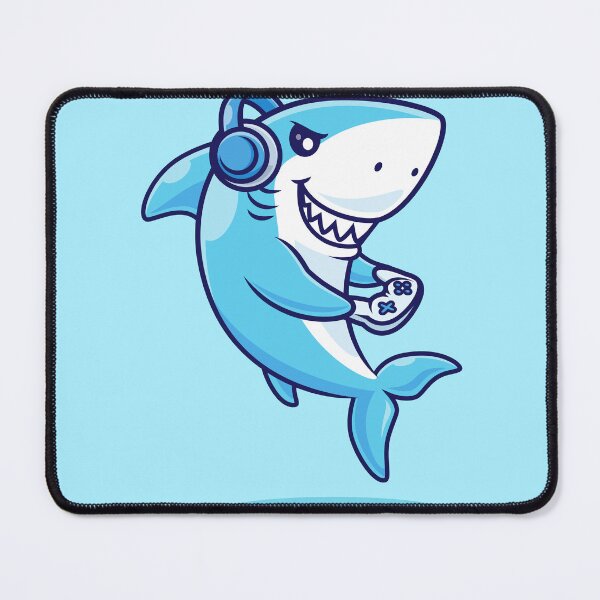 Item preview, Cute Shark Gaming – Cartoon Vector Icon Illustration (Animal & Technology Theme) designed and sold by hjian8219.