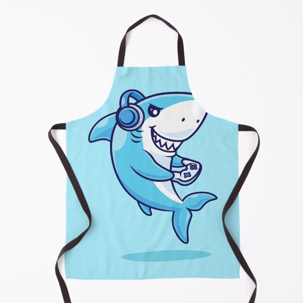 Item preview, Cute Shark Gaming – Cartoon Vector Icon Illustration (Animal & Technology Theme) designed and sold by hjian8219.