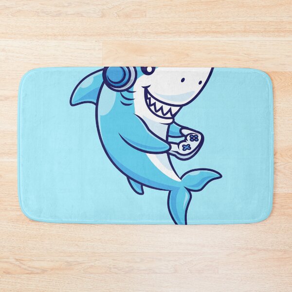 Item preview, Cute Shark Gaming – Cartoon Vector Icon Illustration (Animal & Technology Theme) designed and sold by hjian8219.