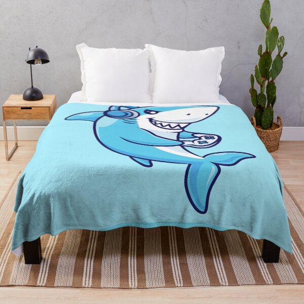 Item preview, Cute Shark Gaming – Cartoon Vector Icon Illustration (Animal & Technology Theme) designed and sold by hjian8219.