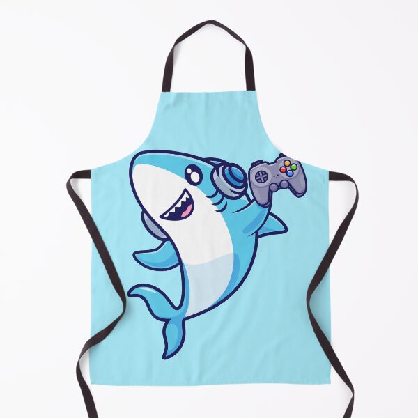 Item preview, Cute Shark Gaming – Cartoon Vector Icon Illustration (Animal & Technology Theme) designed and sold by hjian8219.