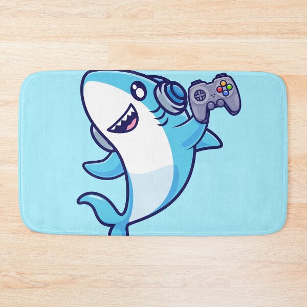 Item preview, Cute Shark Gaming – Cartoon Vector Icon Illustration (Animal & Technology Theme) designed and sold by hjian8219.