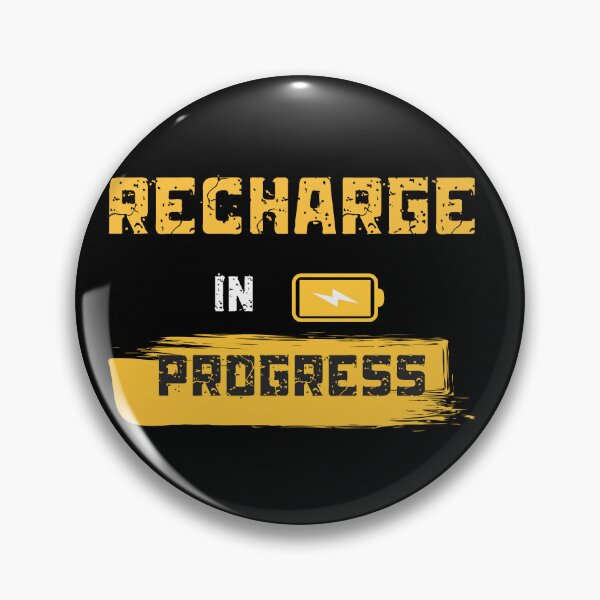 Item preview, Recharge in Progress — Funny Social Battery Low Quote classique t-shirt  designed and sold by PrintMod.