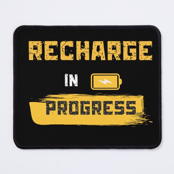 Item preview, Recharge in Progress — Funny Social Battery Low Quote classique t-shirt designed and sold by PrintMod.