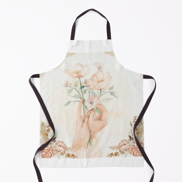 Item preview, one-line drawing of hands holding flowers, boho, elegant minimalist style designed and sold by tsintsinshop.