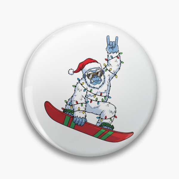 Item preview, Yeti Shreds Christmas Snowboarding Snowboarder Christmas Yeti designed and sold by KroghDs.