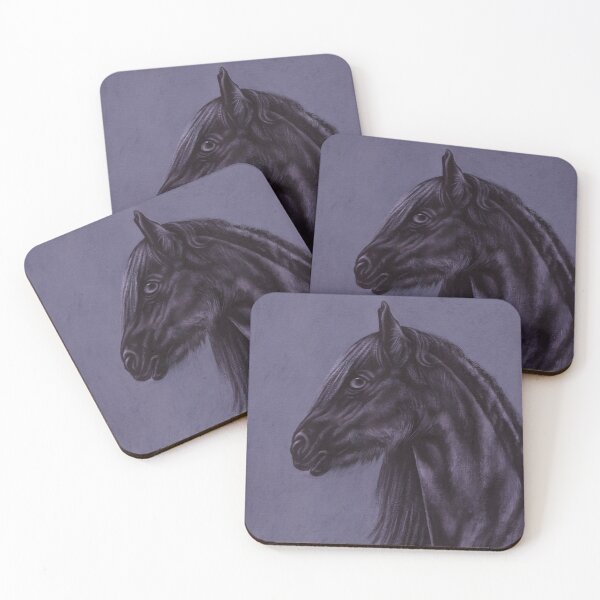 Item preview, A black horse in the snow designed and sold by EmilyDouArt.