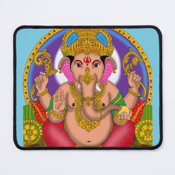 Item preview, Ganesha Art – Divine Elephant God Spiritual Illustration designed and sold by Harshit_Digital_Arts.