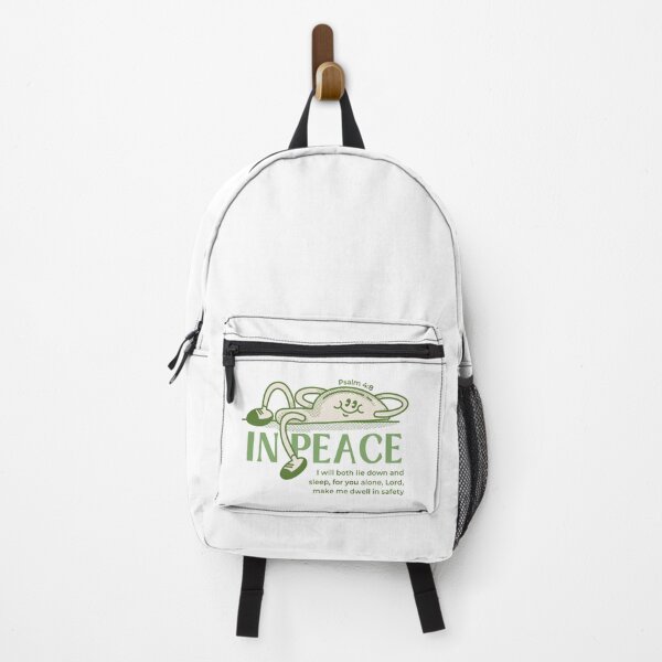 Item preview, In Peace Psalm 4:8 Christian Sleep Scripture Art - Green Version designed and sold by Holy Ink Studio.