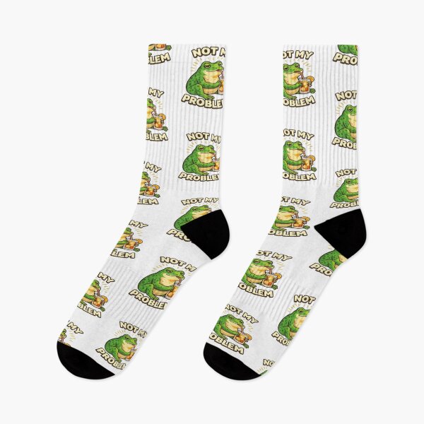 Item preview, Not My Problem Frog – Funny Sarcastic Meme Quote  Chill Humor Design designed and sold by FernandsOficial.