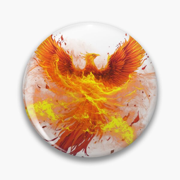 Item preview, phoenix rising with fiery wings, bold gradient colors designed and sold by tsintsinshop.