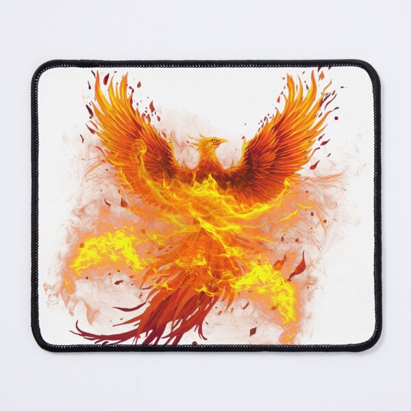 Item preview, phoenix rising with fiery wings, bold gradient colors designed and sold by tsintsinshop.
