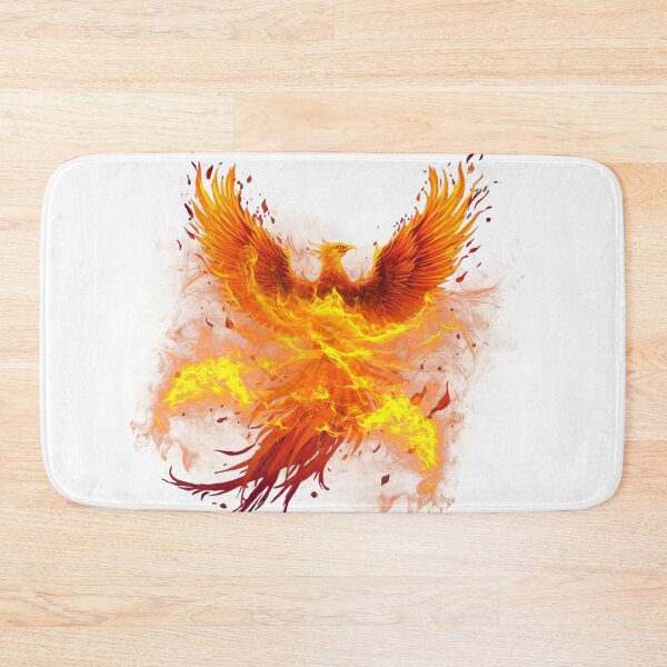 Item preview, phoenix rising with fiery wings, bold gradient colors designed and sold by tsintsinshop.