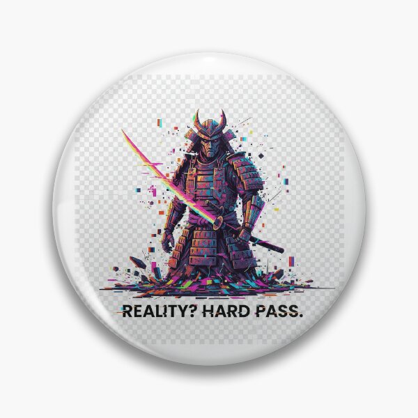 Item preview, : Glitch Samurai – Cyberpunk Warrior and Anti-Reality Statement designed and sold by Studiocolors.