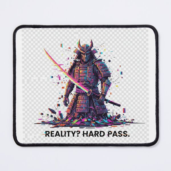 Item preview, : Glitch Samurai – Cyberpunk Warrior and Anti-Reality Statement designed and sold by Studiocolors.