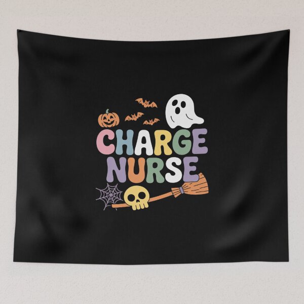 Item preview, Spooky Charge Nurse Life Ghost Halloween Costume Pumpkin designed and sold by skanderio.
