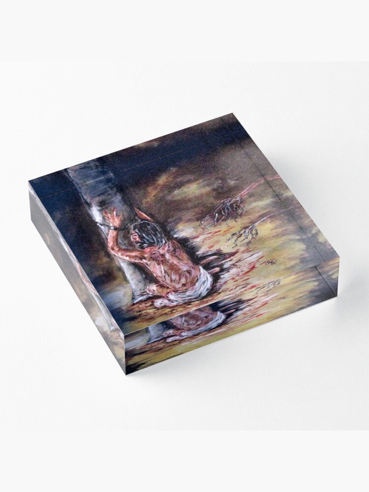 Alternate view of Our Sins Acrylic Block