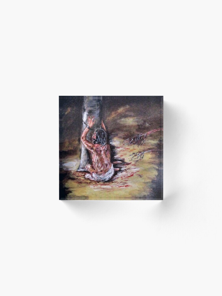 Alternate view of Our Sins Acrylic Block
