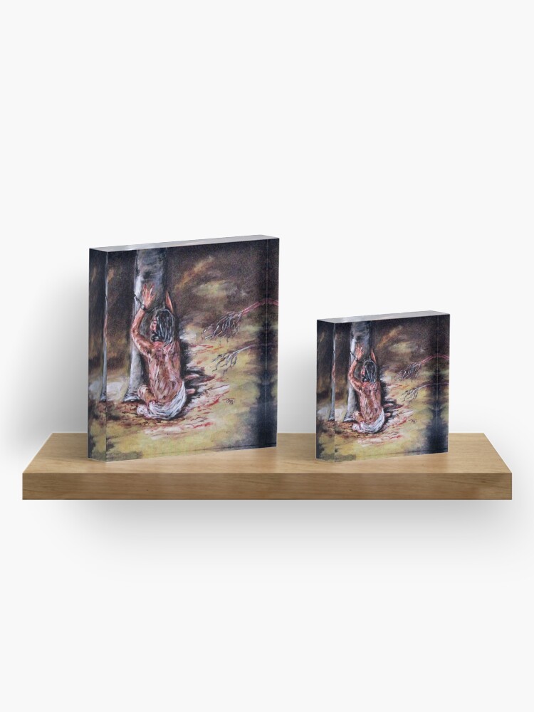 Alternate view of Our Sins Acrylic Block