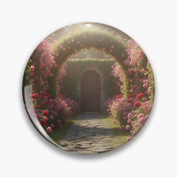 Item preview, Stone Path Through a Rose Arbour designed and sold by homydesign.