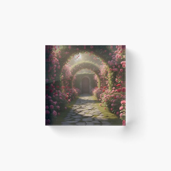 Item preview, Stone Path Through a Rose Arbour designed and sold by homydesign.