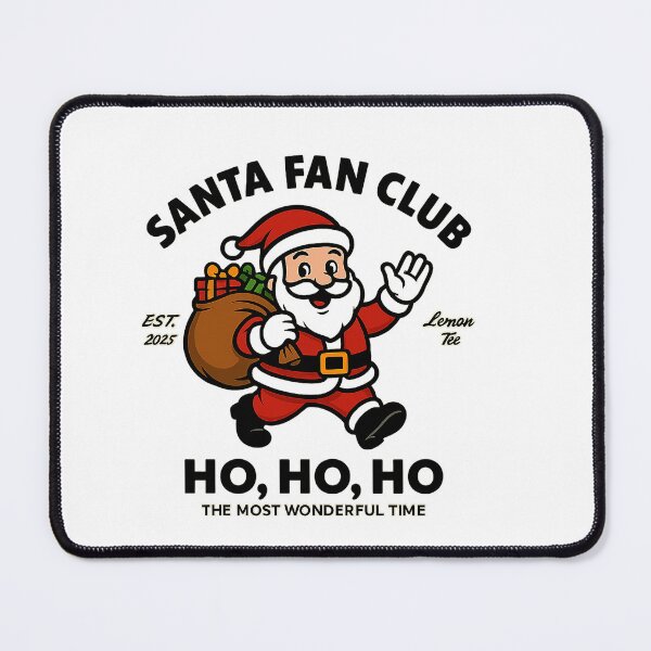 Item preview, Santa Fan Club – “Ho, Ho, Ho” Vintage Christmas Graphic designed and sold by LissethsWorld.