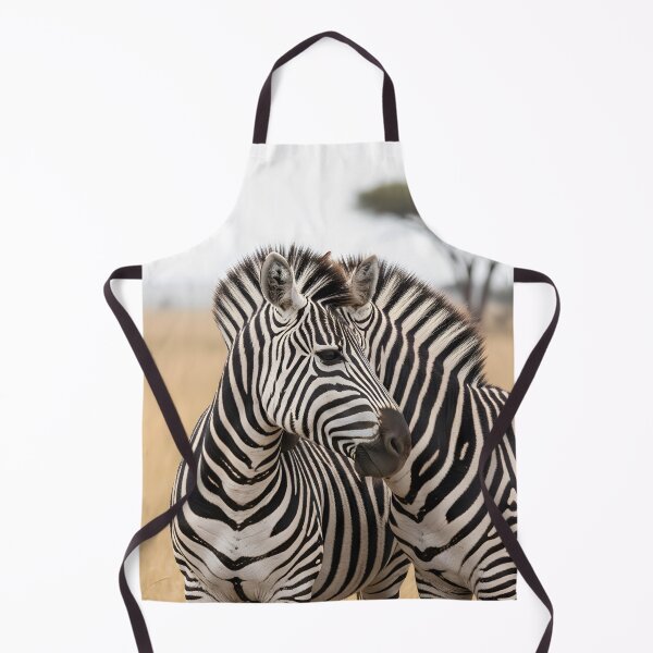 Item preview, Two zebras standing close together in the dry African plains designed and sold by homydesign.