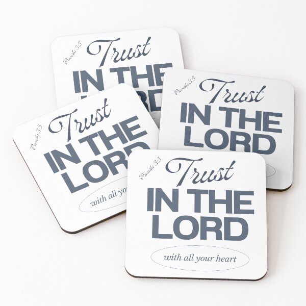Item preview, Trust in the Lord Christian Bible Verse Proverbs 3:5 -  Blue Edition   designed and sold by Holy Ink Studio.