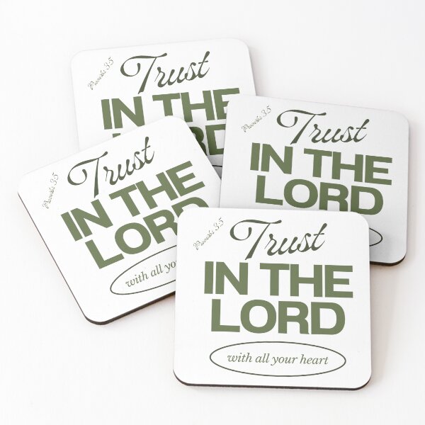 Item preview, Trust in the Lord Christian Bible Verse Proverbs 3:5 -  Green Edition   designed and sold by Holy Ink Studio.