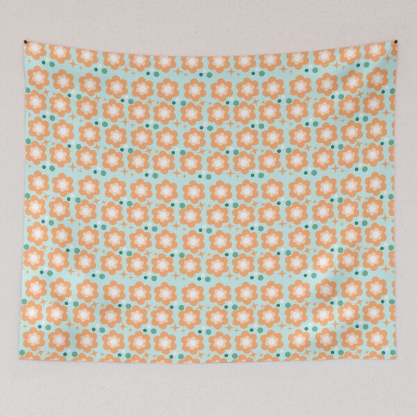 Item preview, the flower garden of a showgirl orange/mint designed and sold by spicystylesco.