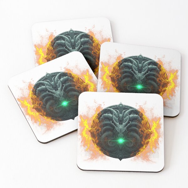Item preview, hydra multi-headed serpent in circular emblem, fantasy  designed and sold by tsintsinshop.