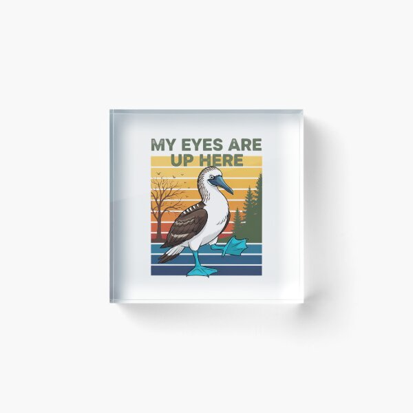 Item preview, My Eyes Are Up Here Blue-Footed Booby Vintage Design designed and sold by Oppostis345.