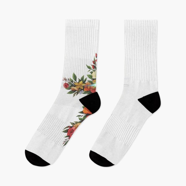 Item preview, cross with floral wreath, elegant soft design designed and sold by tsintsinshop.