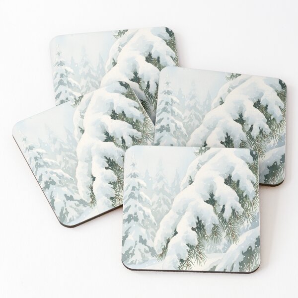 Item preview, Heavy Snow Blanketing Pine Tree Branches designed and sold by homydesign.