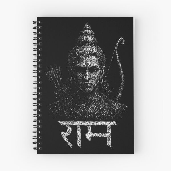 Item preview, Lord Rama Dark Grunge Art - Hindu God Spiritual Illustration designed and sold by Mortisigil.