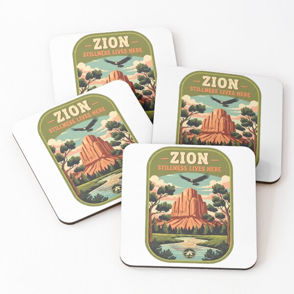 Item preview, Zion Stillness Lives Here | National Park Nature Lover Tee | Hiking & Yoga Outdoor Activewear designed and sold by FitEnvy.