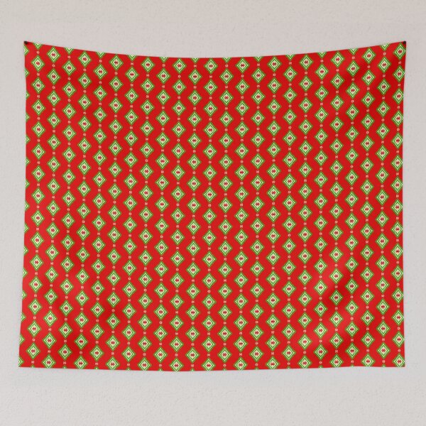 Item preview, Red and Green Geometric Ornament Seamless Pattern designed and sold by Aom Road.