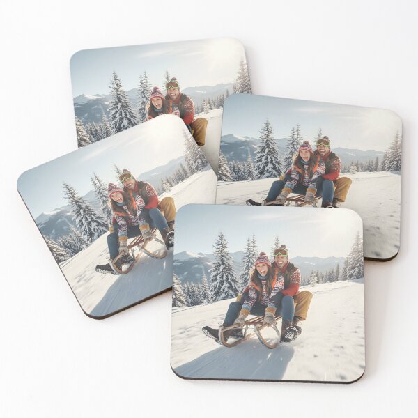 Item preview, Winter Sledding Joyride on a Snowy Mountain designed and sold by homydesign.