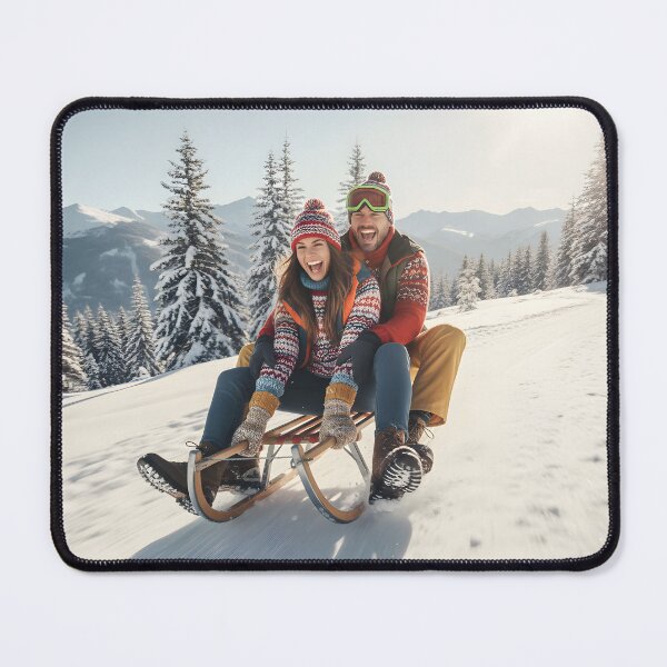 Item preview, Winter Sledding Joyride on a Snowy Mountain designed and sold by homydesign.