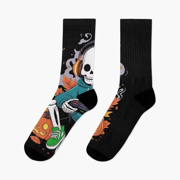 Item preview, Spooky Halloween Skeleton Gamer Video Gaming Lover designed and sold by imsamaharem.