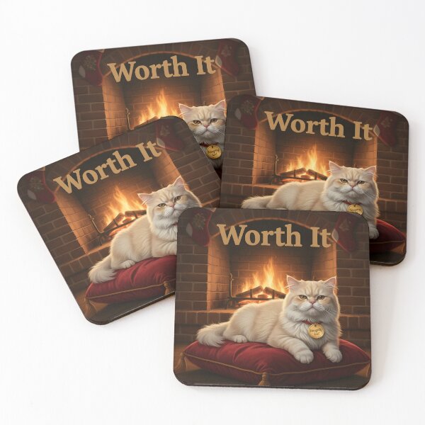 Item preview, Naughty List Cat Worth It Funny Christmas designed and sold by SillyPawsStudio.