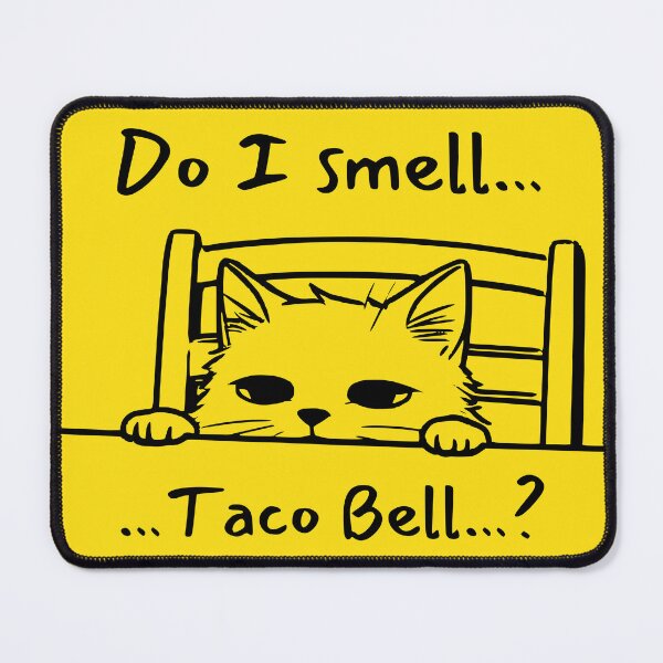 Item preview, Taco Bell Cat – Funny Fast Food Sticker & Apparel Design designed and sold by DesignMyHeart.