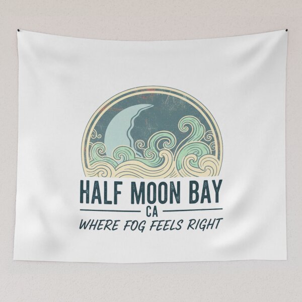 Item preview, Half Moon Bay California Coastal Runner Tee | CA Beach Workout & Yoga Apparel designed and sold by FitEnvy.