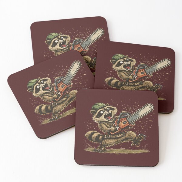 Item preview, Crazy Raccoon Arborist With Chainsaw designed and sold by Meandmyshop.